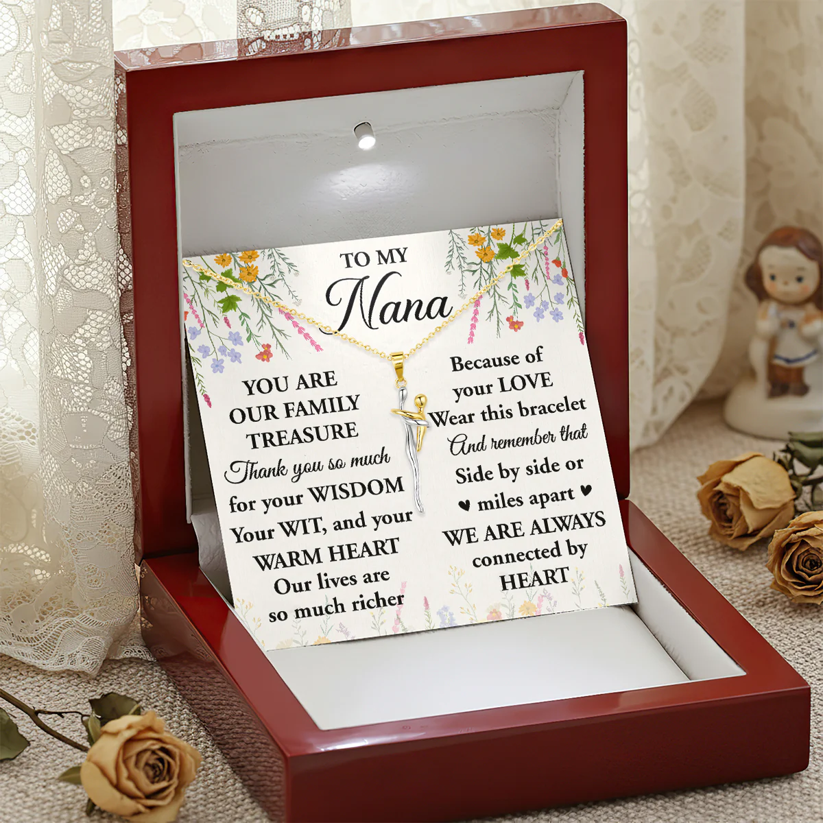 Forever Connected - Personalized Hug Charm Necklace - Image 3