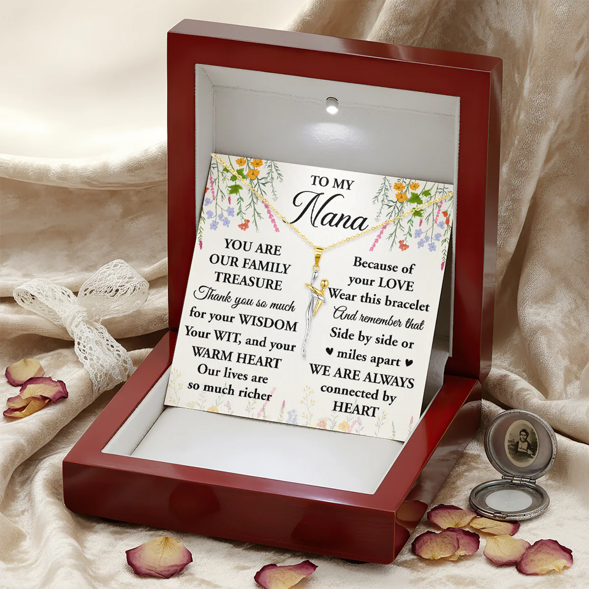 Forever Connected - Personalized Hug Charm Necklace - Image 4