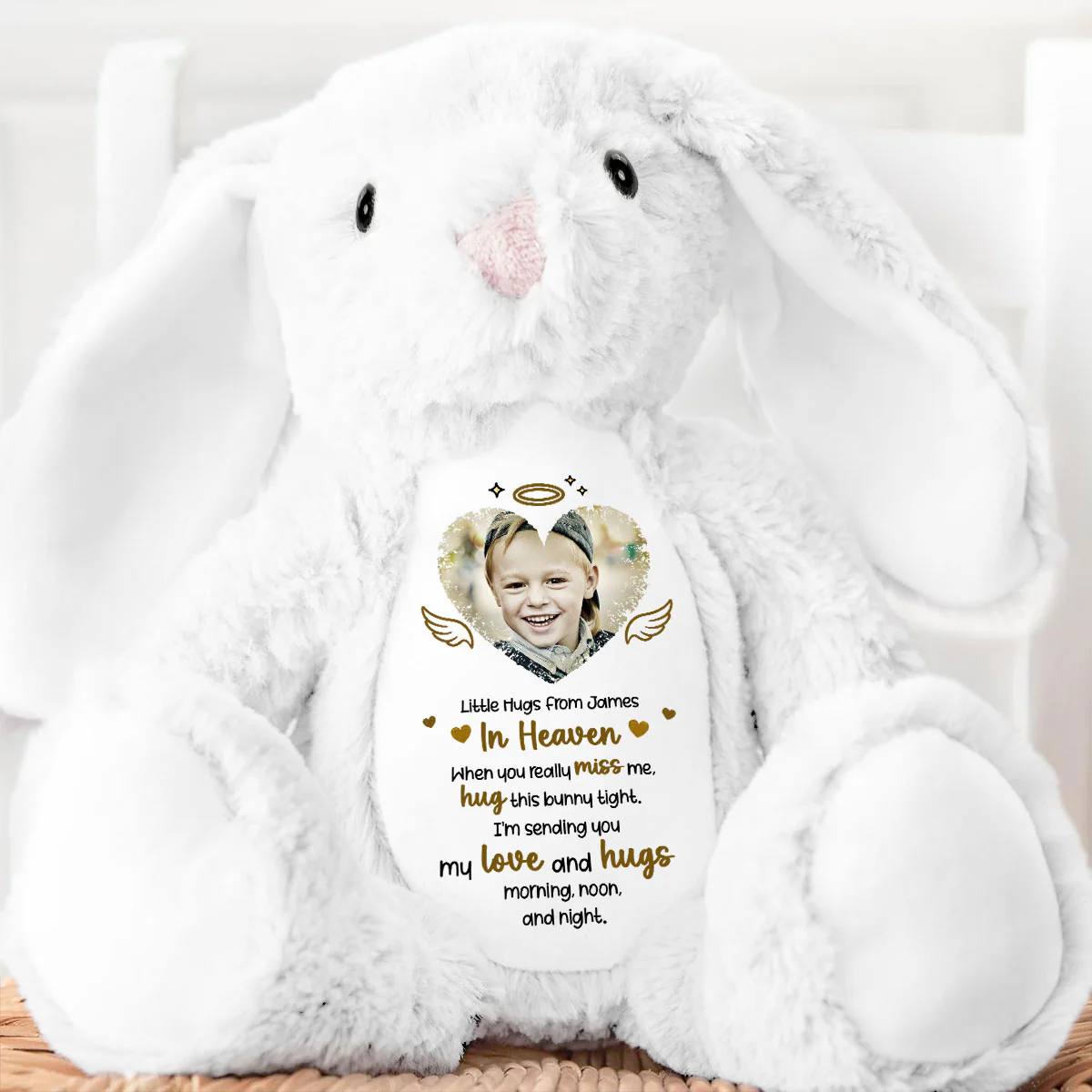 Forever Hug Memory Bunny - Personalized Stuffed Bunny