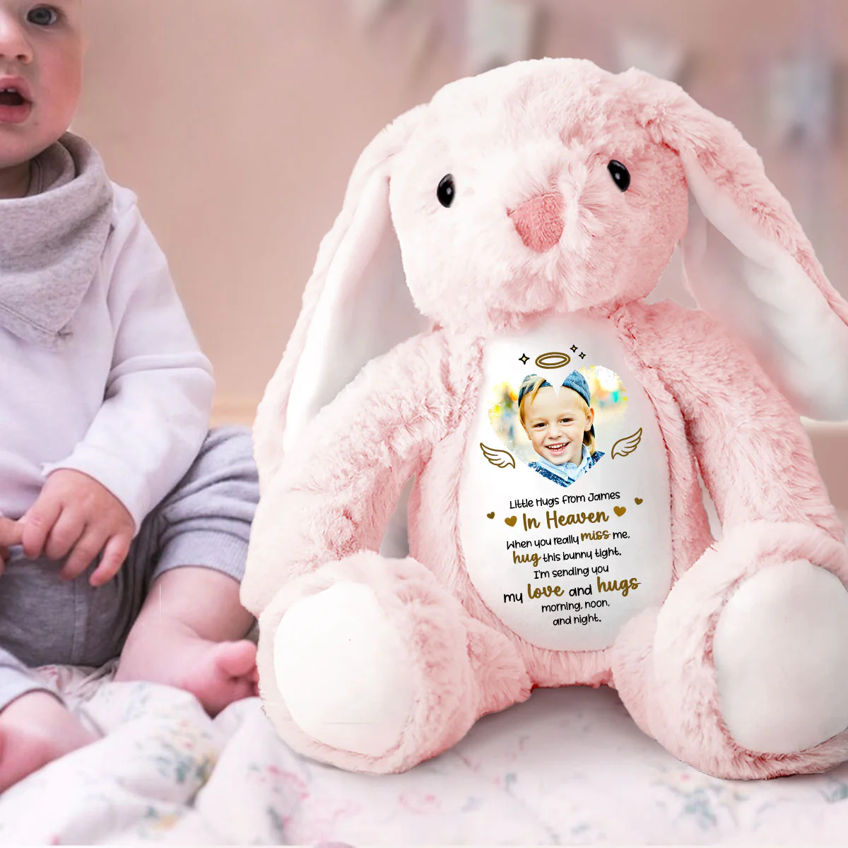 Forever Hug Memory Bunny - Personalized Stuffed Bunny - Image 2