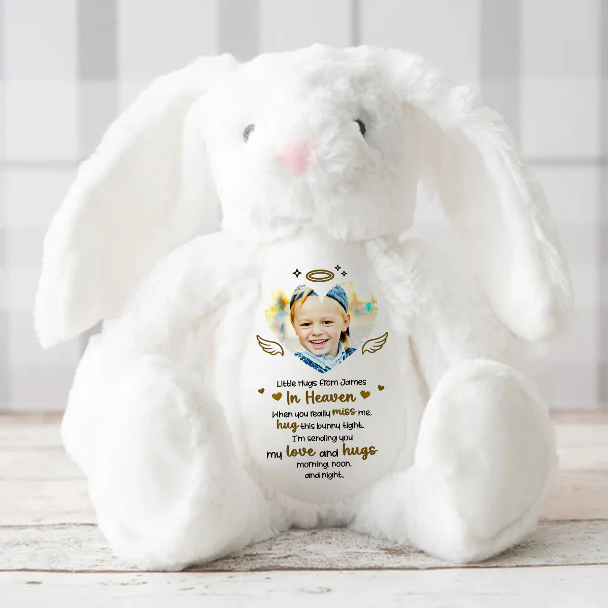 Forever Hug Memory Bunny - Personalized Stuffed Bunny - Image 3