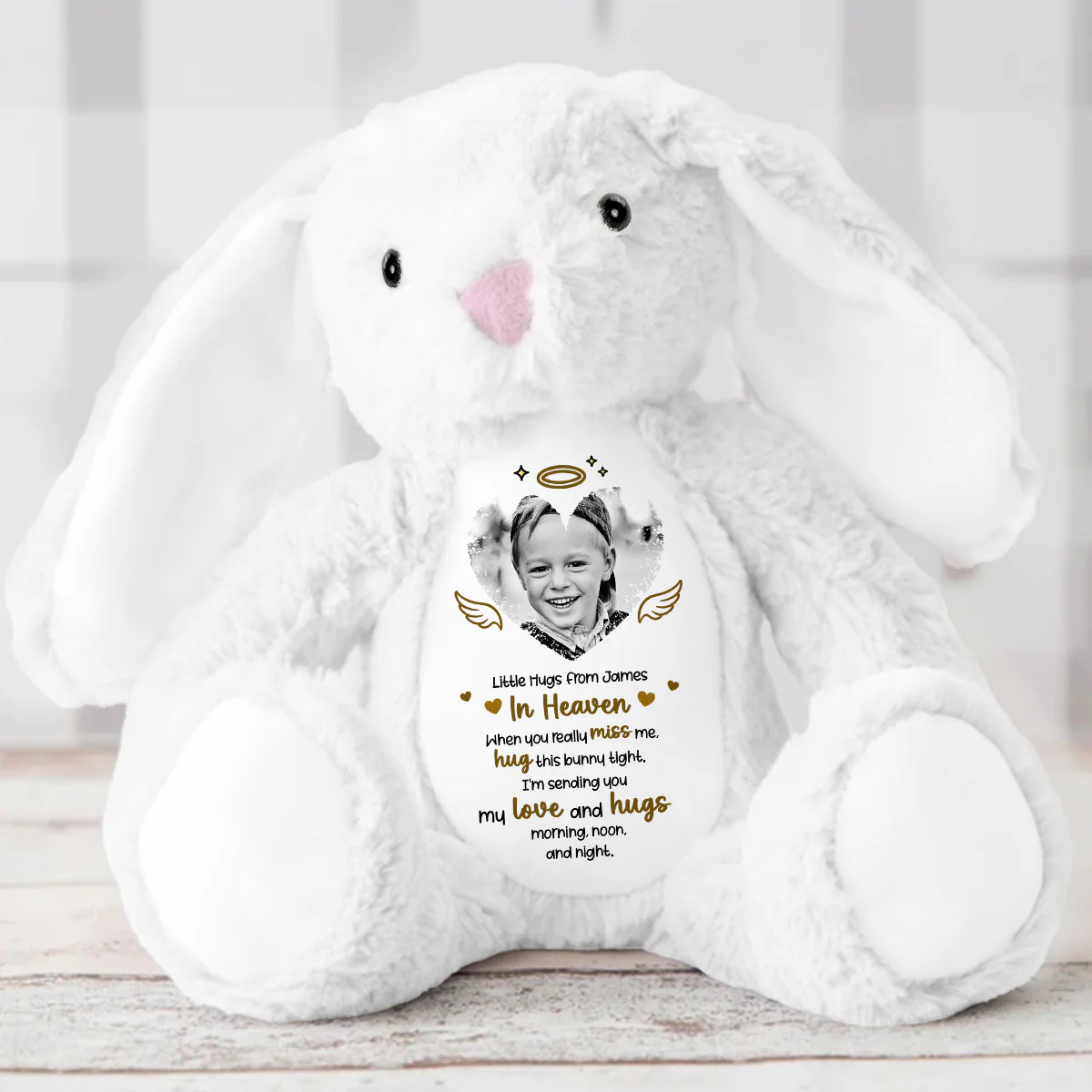 Forever Hug Memory Bunny - Personalized Stuffed Bunny - Image 5
