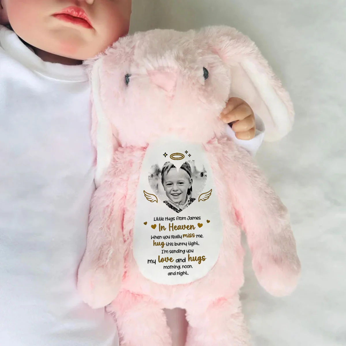 Forever Hug Memory Bunny - Personalized Stuffed Bunny - Image 6