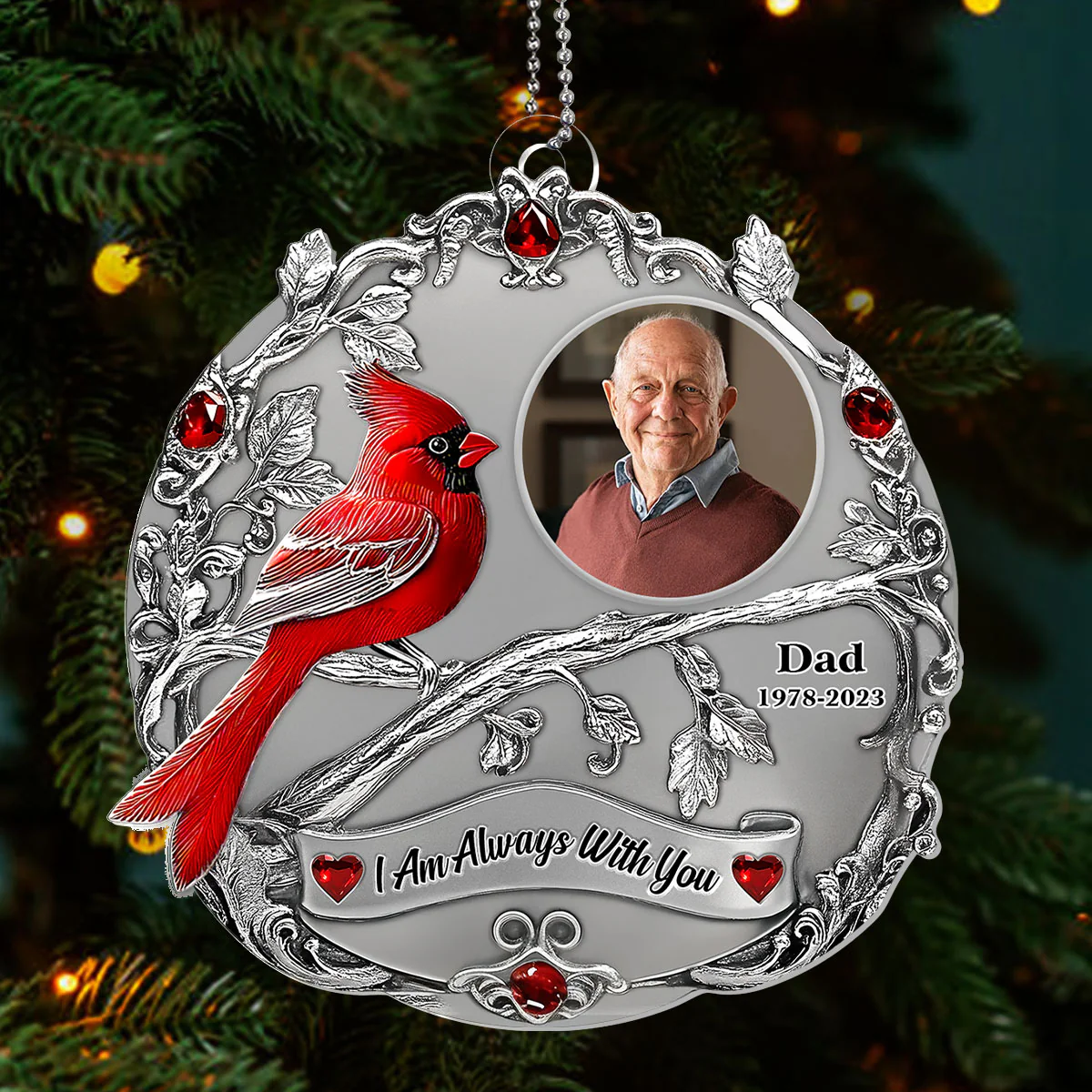 Forever In My Heart - Personalized 1-Layer Acrylic Ornament - Image 3