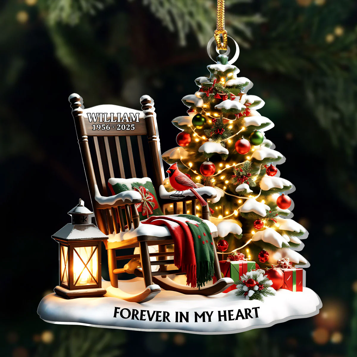 Forever In My Heart - Personalized 1-Layer Acrylic Ornament