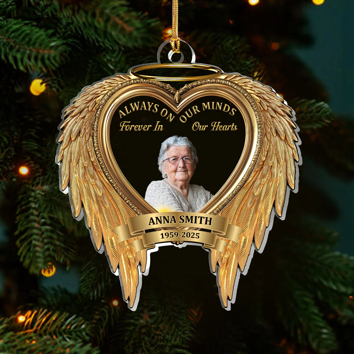 Forever In Our Hearts - Personalized 1-Layer Acrylic Ornament - Image 3