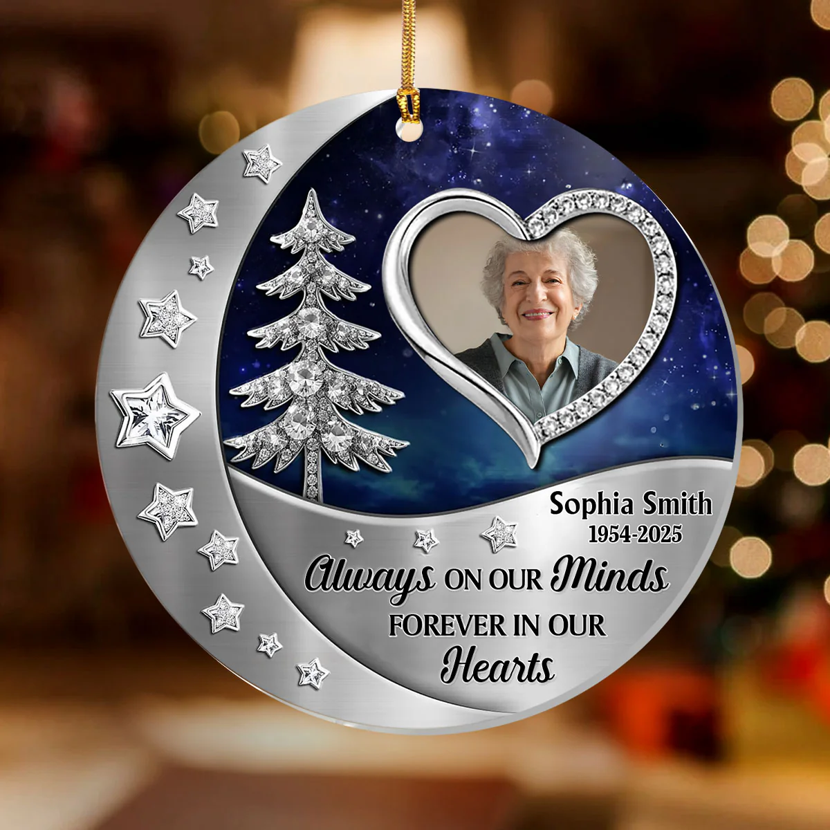 Forever In Our Hearts - Personalized 1-Layer Acrylic Ornament - Image 2