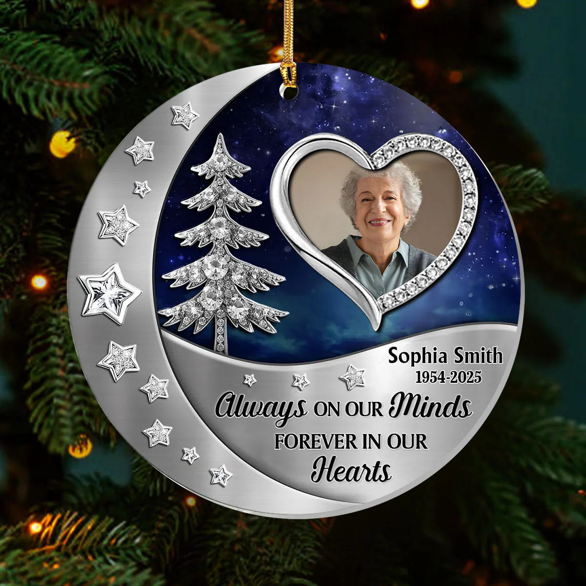 Forever In Our Hearts - Personalized 1-Layer Acrylic Ornament - Image 3