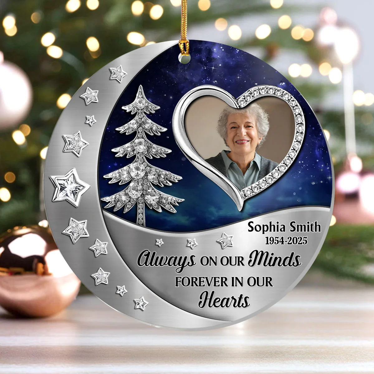 Forever In Our Hearts - Personalized 1-Layer Acrylic Ornament - Image 4