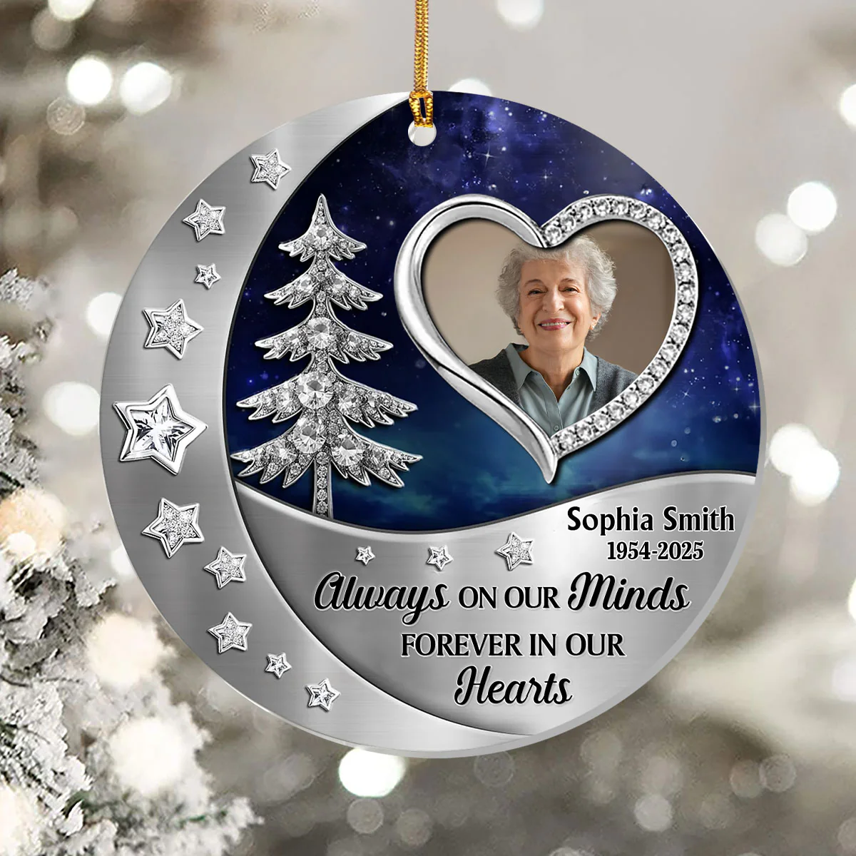 Forever In Our Hearts - Personalized 1-Layer Acrylic Ornament - Image 5