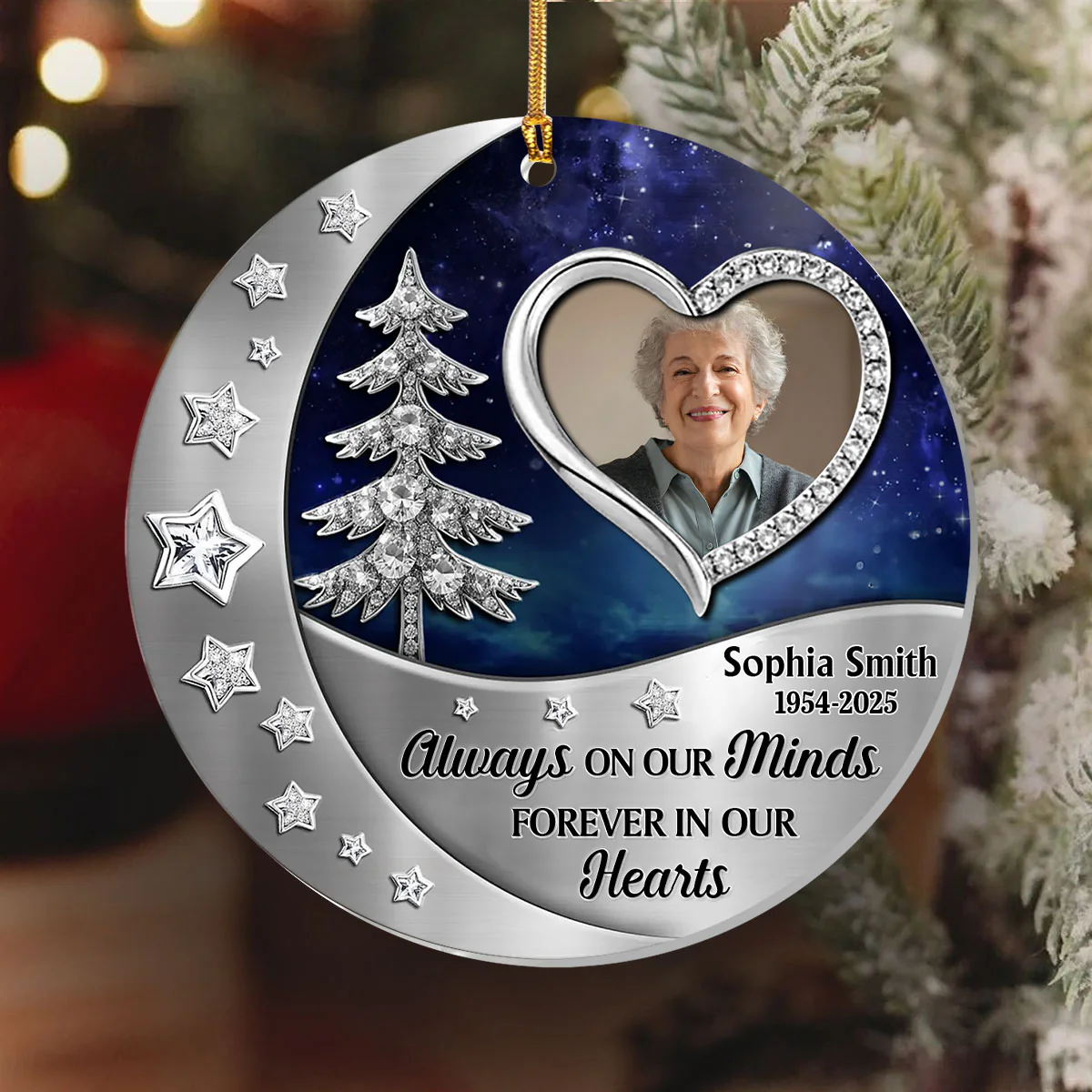 Forever In Our Hearts - Personalized 1-Layer Acrylic Ornament - Image 6