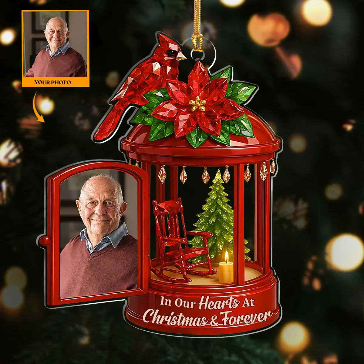 Forever In Our Hearts - Personalized 1-Layer Acrylic Ornament