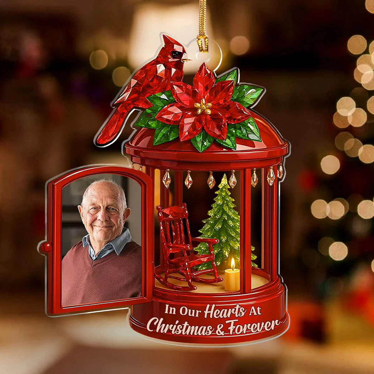 Forever In Our Hearts - Personalized 1-Layer Acrylic Ornament - Image 2