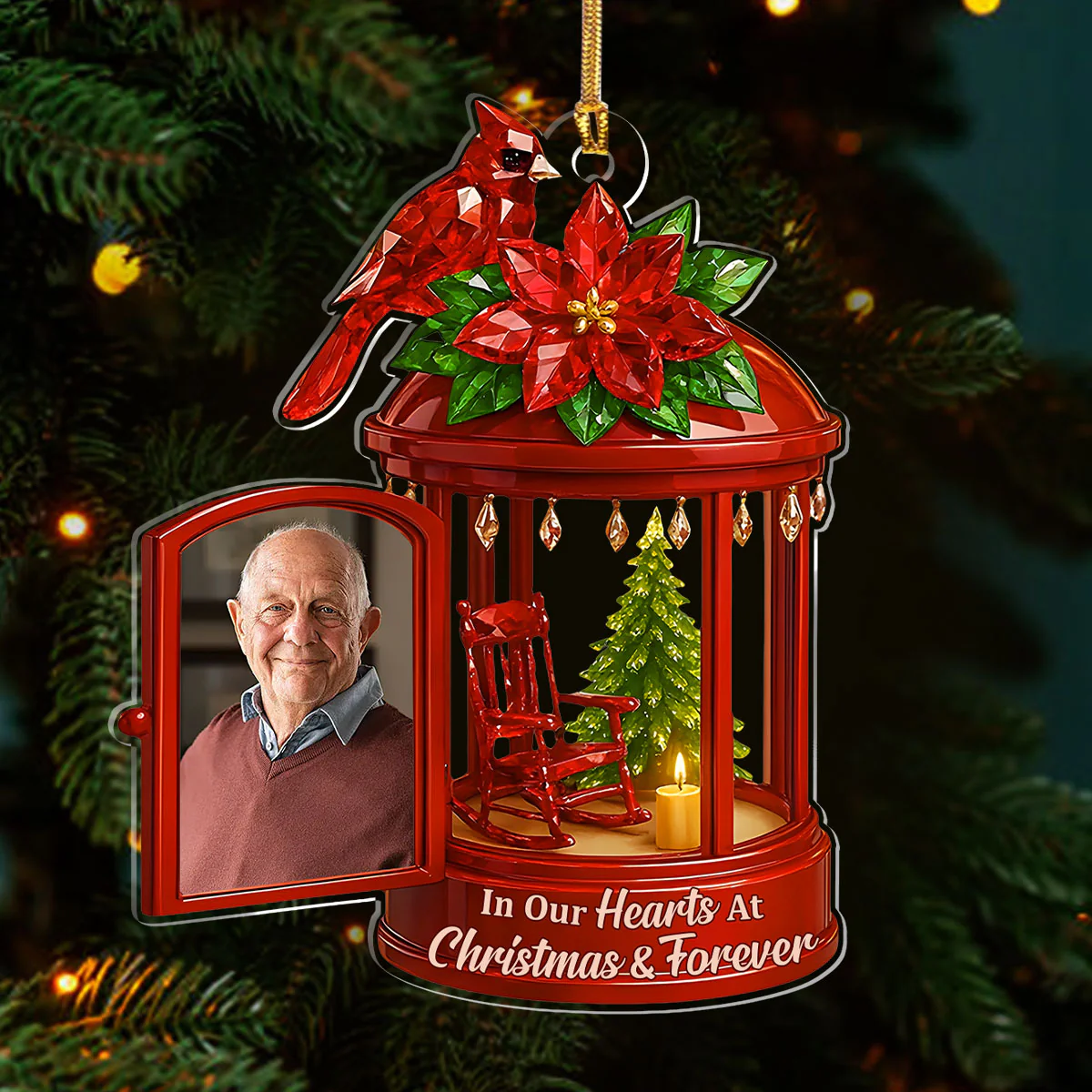 Forever In Our Hearts - Personalized 1-Layer Acrylic Ornament - Image 3
