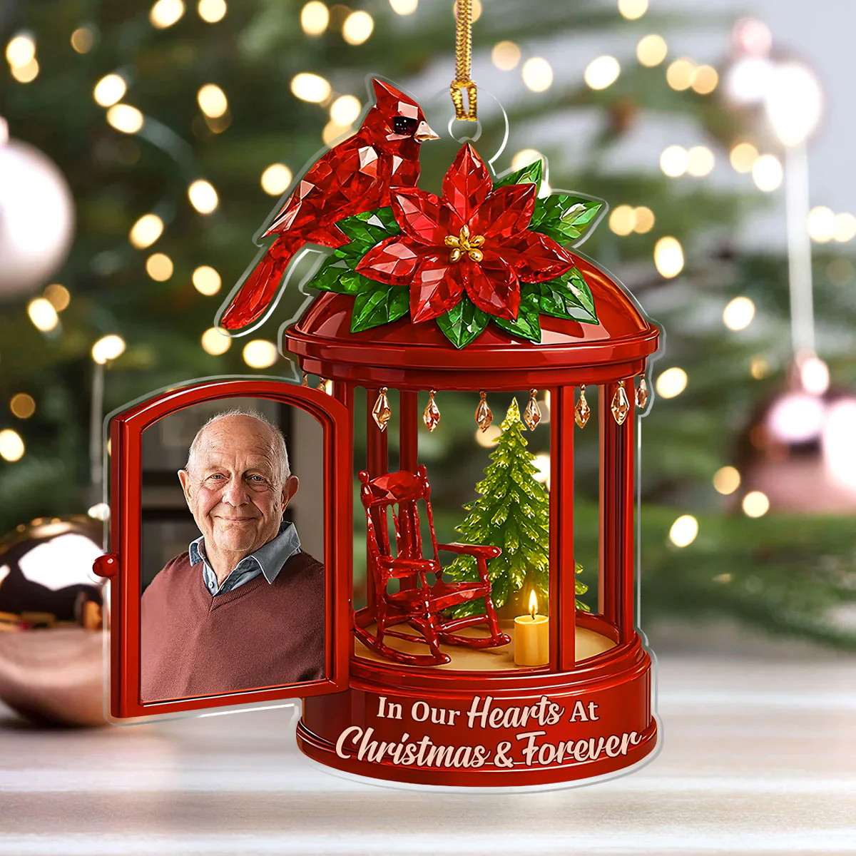 Forever In Our Hearts - Personalized 1-Layer Acrylic Ornament - Image 4