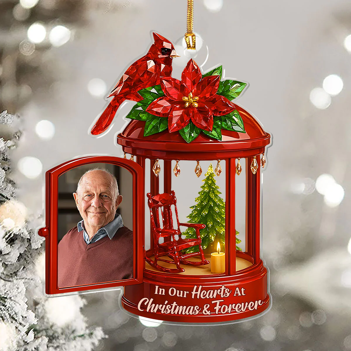 Forever In Our Hearts - Personalized 1-Layer Acrylic Ornament - Image 5