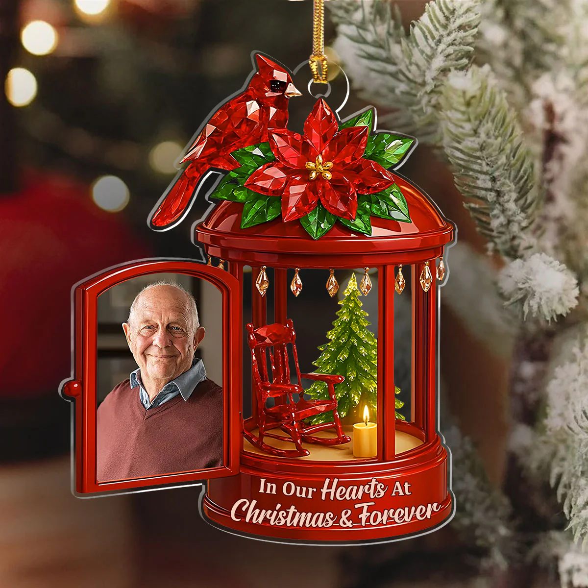 Forever In Our Hearts - Personalized 1-Layer Acrylic Ornament - Image 6