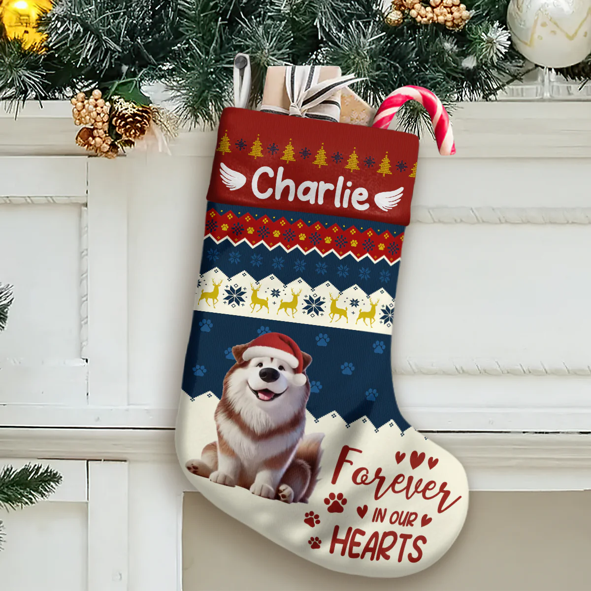 Forever In Our Hearts - Personalized Christmas Stocking - Image 2