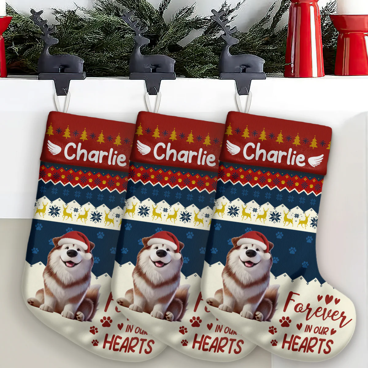 Forever In Our Hearts - Personalized Christmas Stocking - Image 4