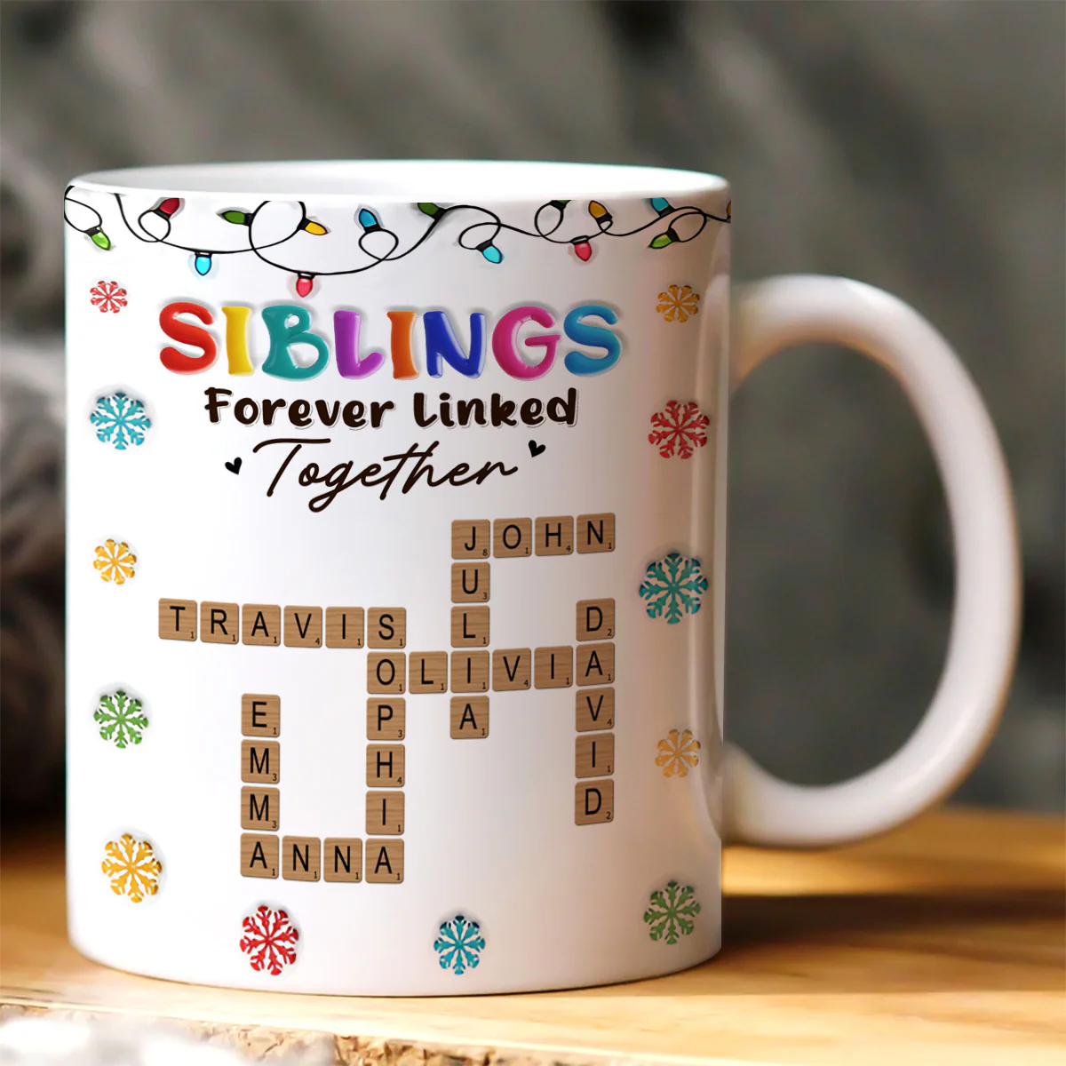Forever Linked Together - Personalized Ceramic Coffee Mug - Image 2