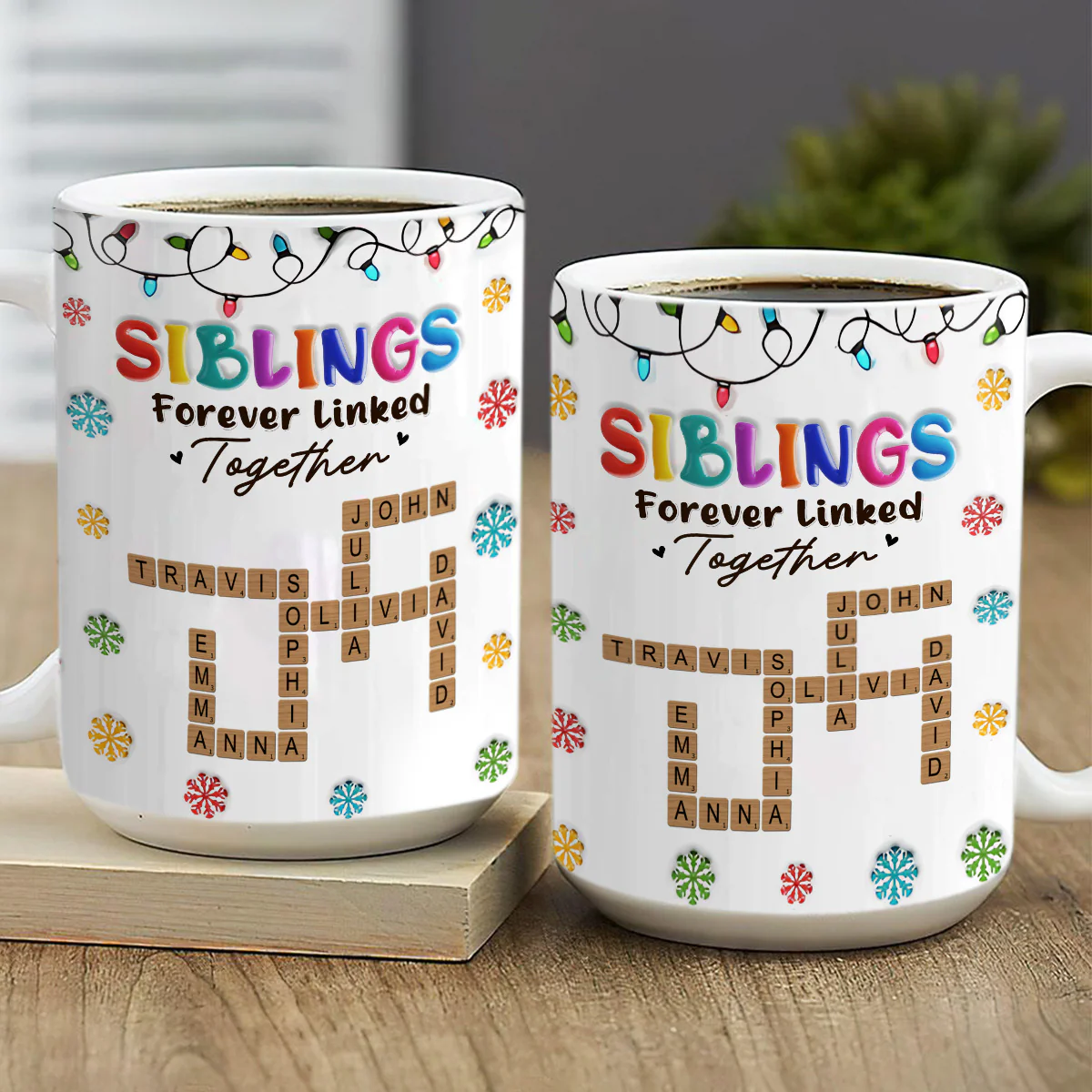 Forever Linked Together - Personalized Ceramic Coffee Mug - Image 3