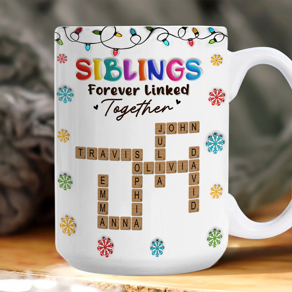 Forever Linked Together - Personalized Ceramic Coffee Mug - Image 5