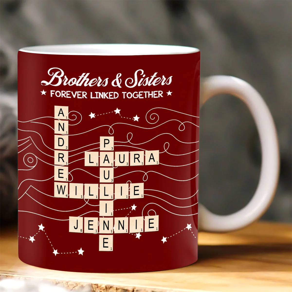 Forever Linked Together - Personalized Ceramic Coffee Mug