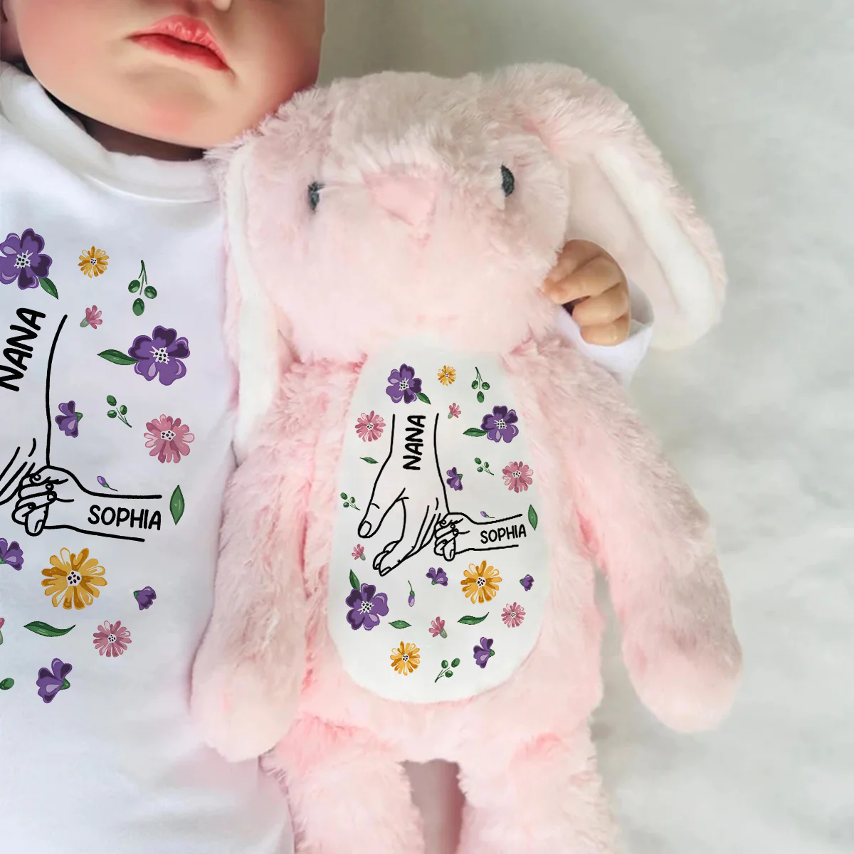 Forever Little Hand - Personalized Stuffed Bunny - Image 6