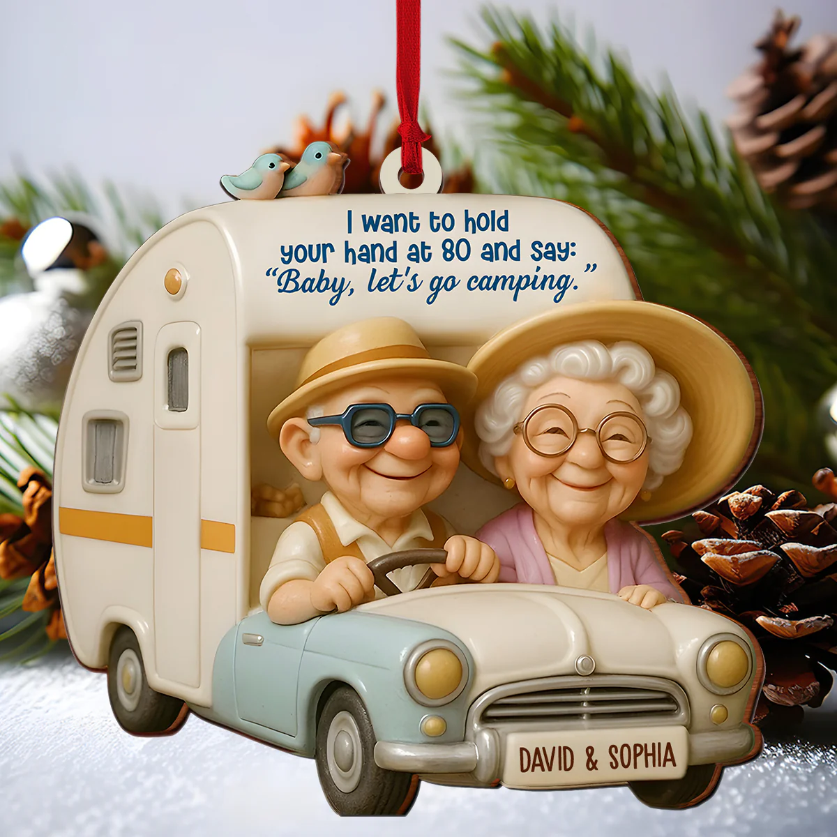 Forever Love Journey - Personalized Custom Shape Wood Ornament Cutout & Print - Image 2