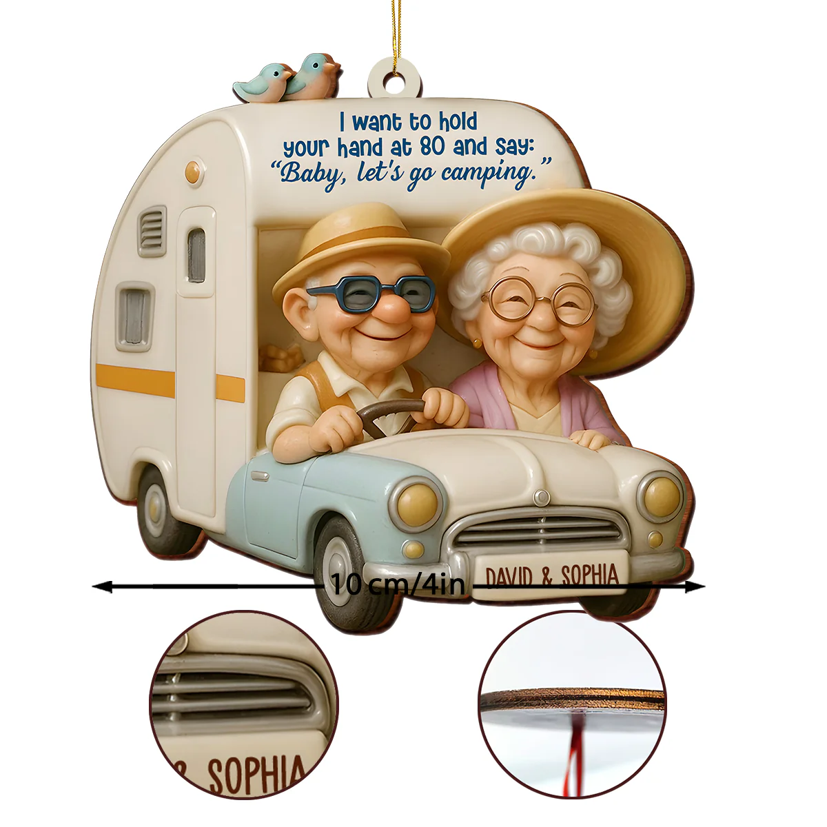 Forever Love Journey - Personalized Custom Shape Wood Ornament Cutout & Print - Image 5