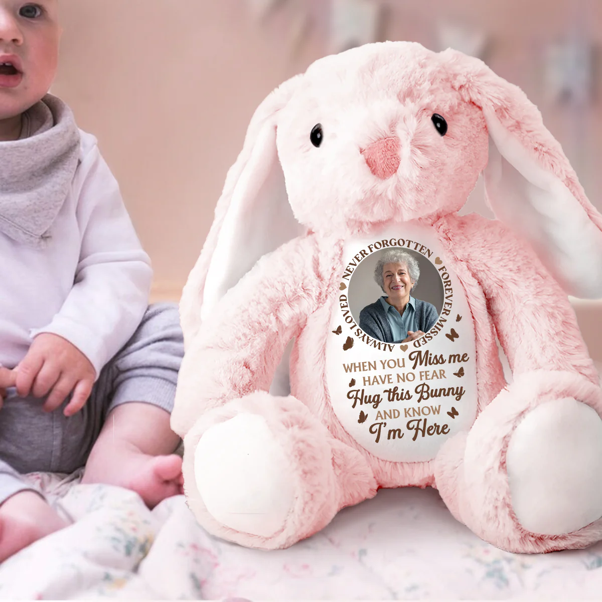 Forever Missed - Personalized Stuffed Bunny - Image 2