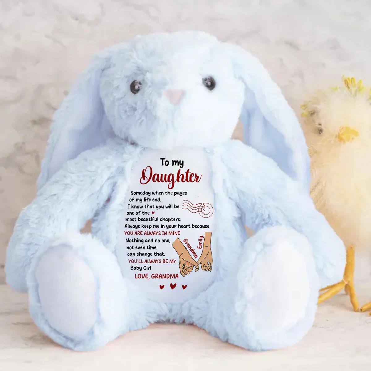 Forever My Baby Girl - Personalized Stuffed Bunny - Image 4