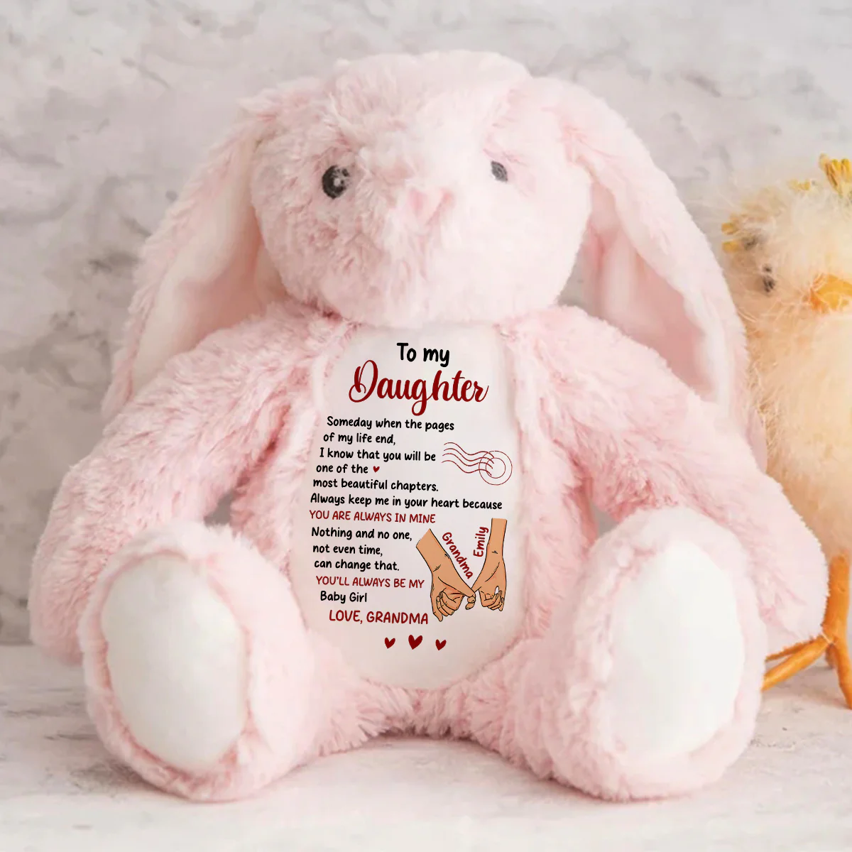 Forever My Baby Girl - Personalized Stuffed Bunny - Image 7