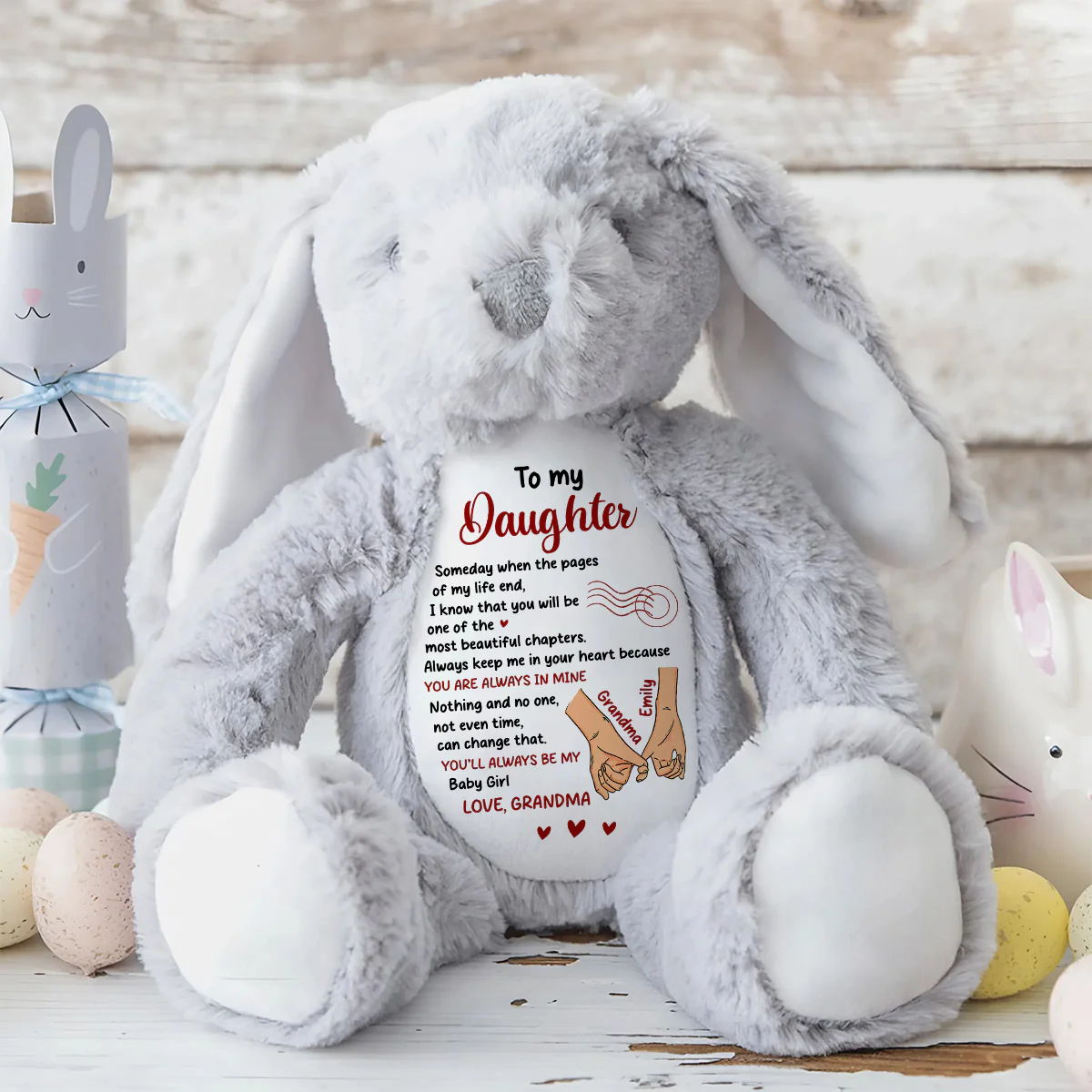 Forever My Baby Girl - Personalized Stuffed Bunny - Image 8