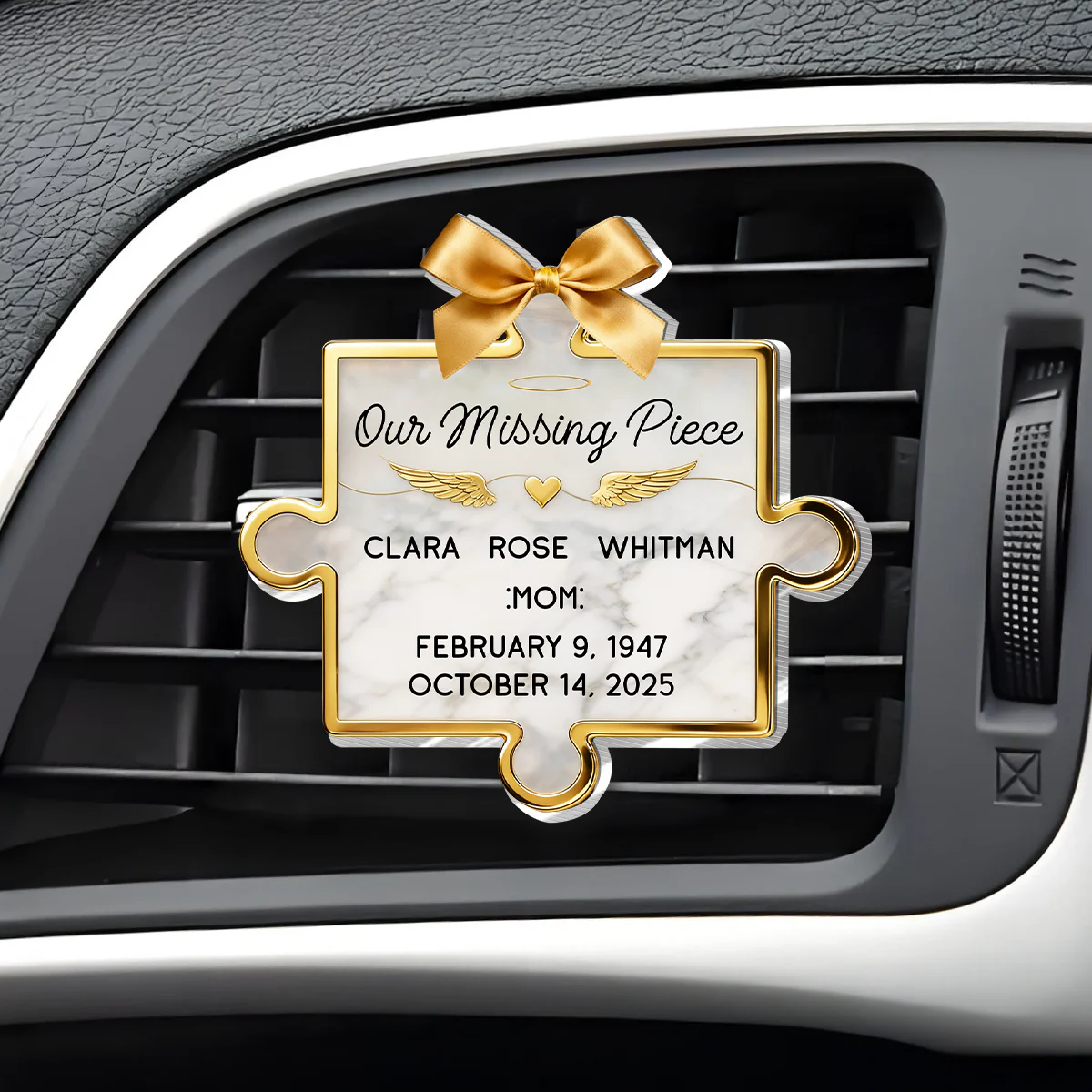 Forever Our Missing Piece - Personalized Acrylic Car Vent Clip
