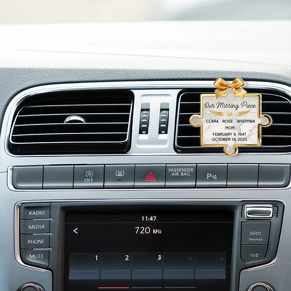 Forever Our Missing Piece - Personalized Acrylic Car Vent Clip - Image 3