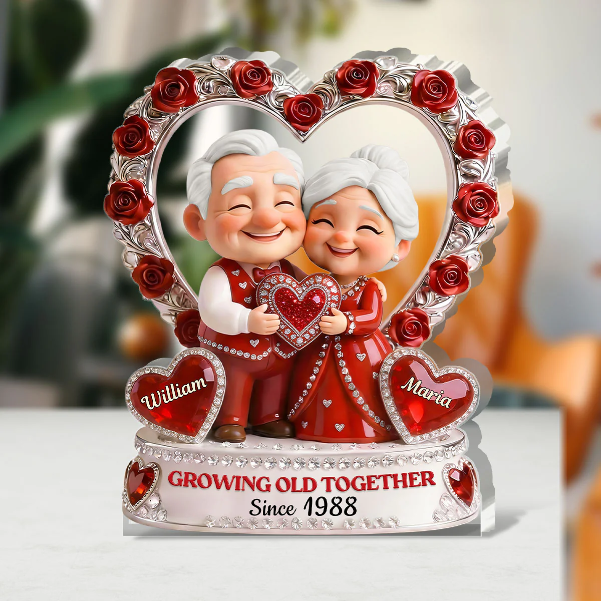Forever Smiling Together - Personalized Custom Shaped Acrylic Plaque - Image 3