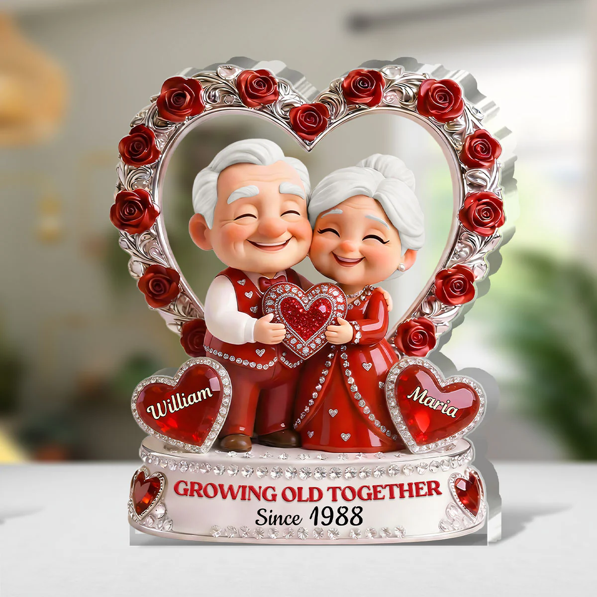 Forever Smiling Together - Personalized Custom Shaped Acrylic Plaque - Image 4
