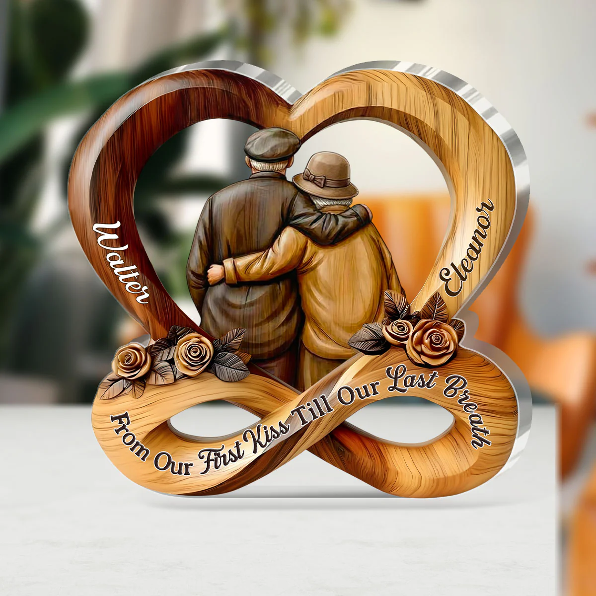 Forever Together Heart Infinity - Personalized Custom Shaped Acrylic Plaque - Image 3