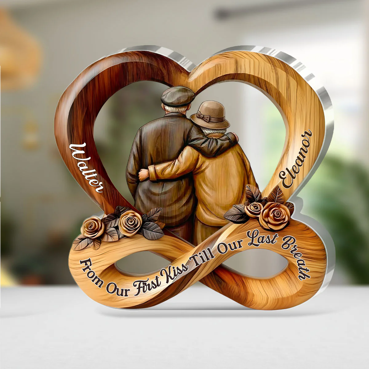 Forever Together Heart Infinity - Personalized Custom Shaped Acrylic Plaque - Image 4
