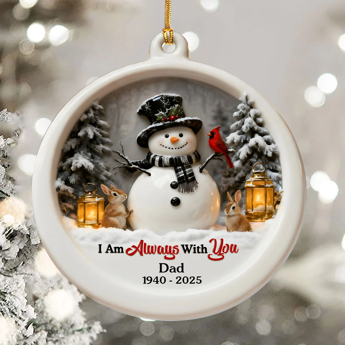 Forever With You - Personalized 1-Layer Acrylic Ornament - Image 5