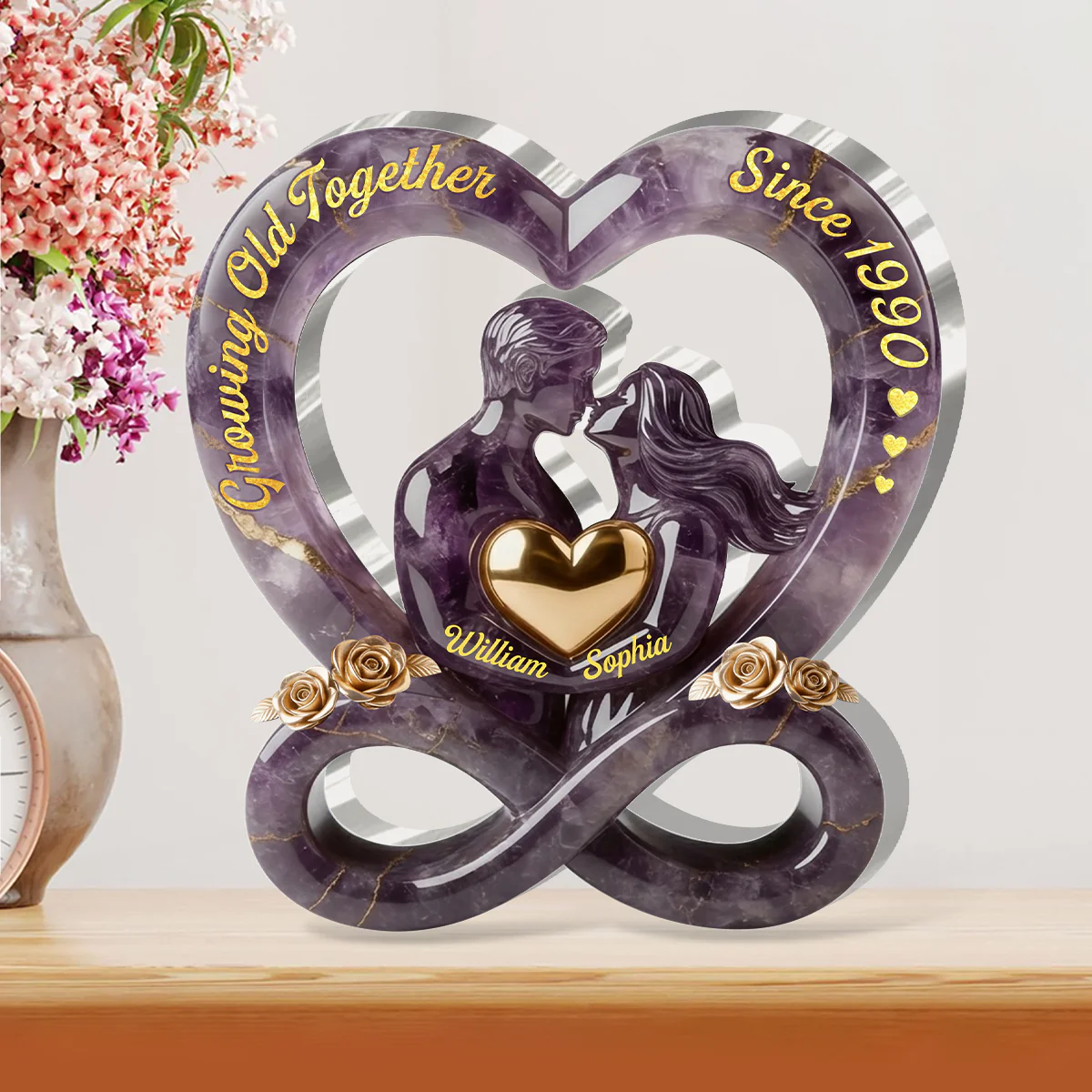 Forever You And Me - Personalized Custom Shaped Acrylic Plaque - Image 2