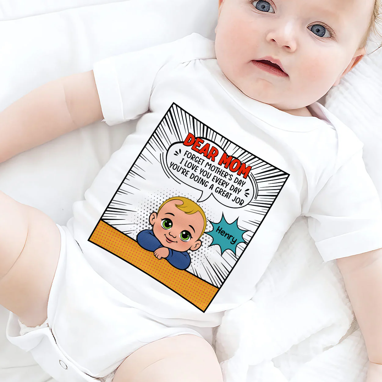 Forget Mother's Day I Love You Every Day - Personalized Baby Onesie - Image 2