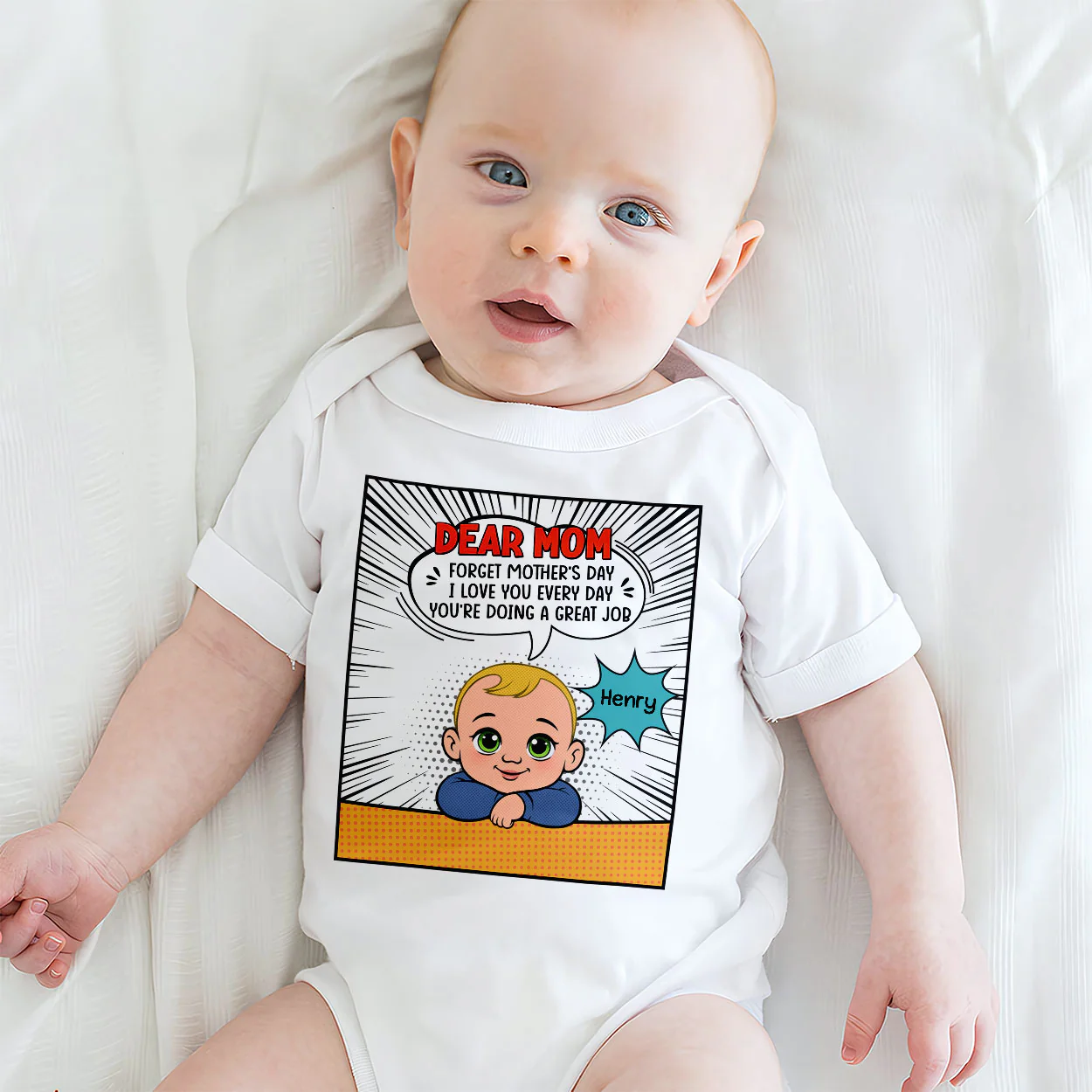Forget Mother's Day I Love You Every Day - Personalized Baby Onesie - Image 3
