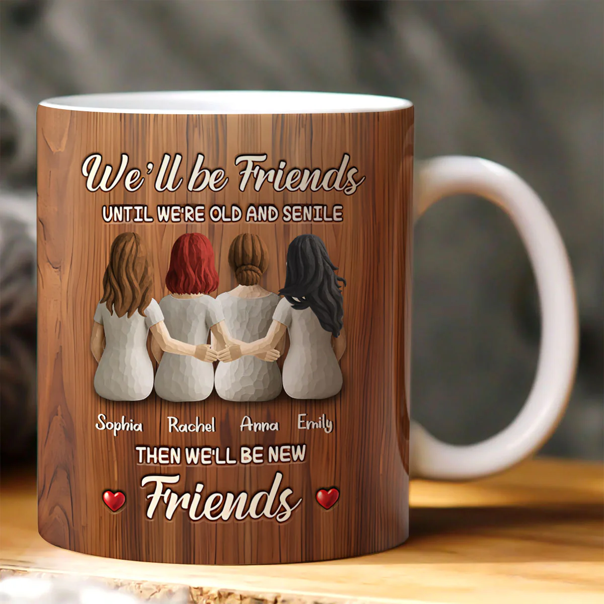 Friendship On Repeat - Personalized Ceramic Coffee Mug