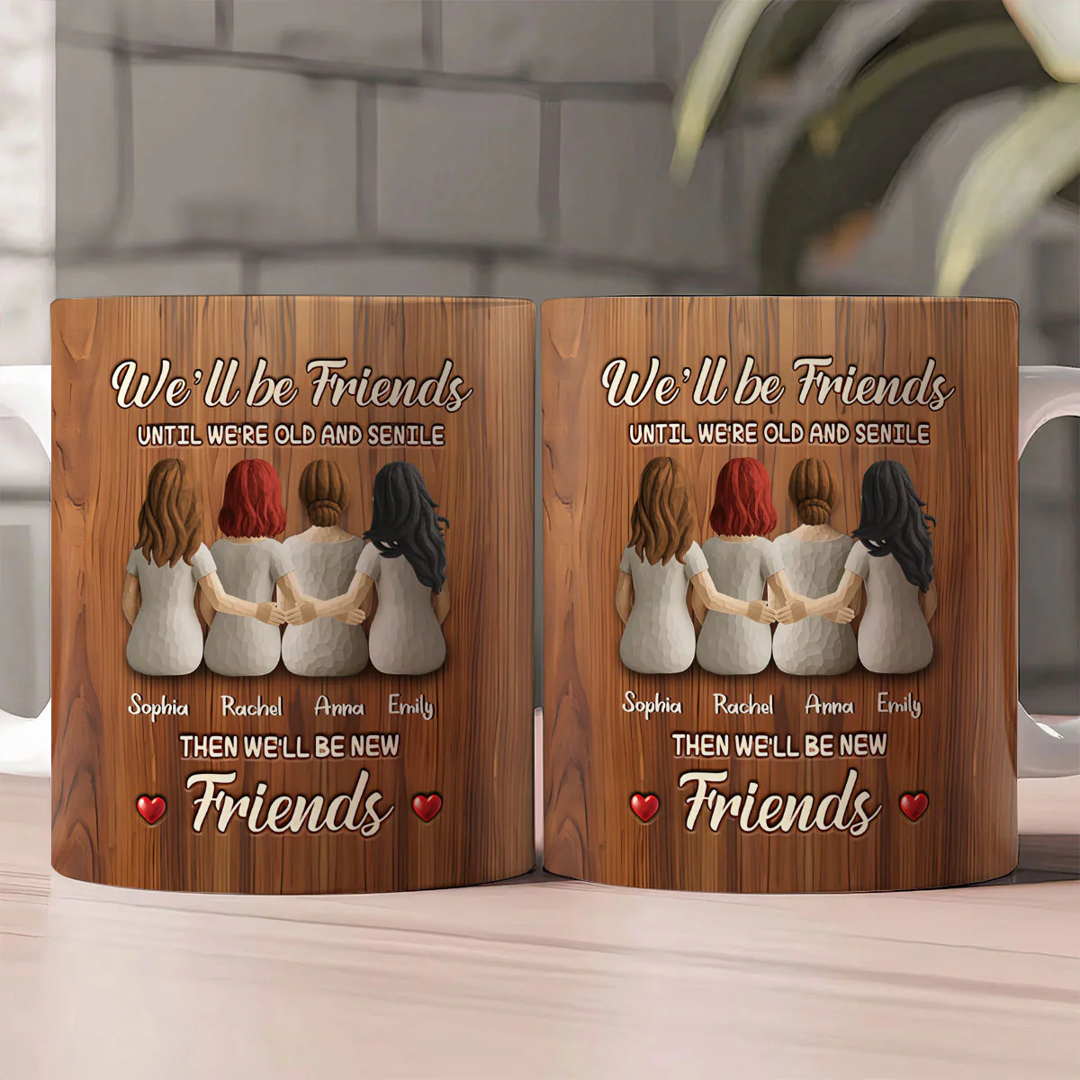 Friendship On Repeat - Personalized Ceramic Coffee Mug - Image 2