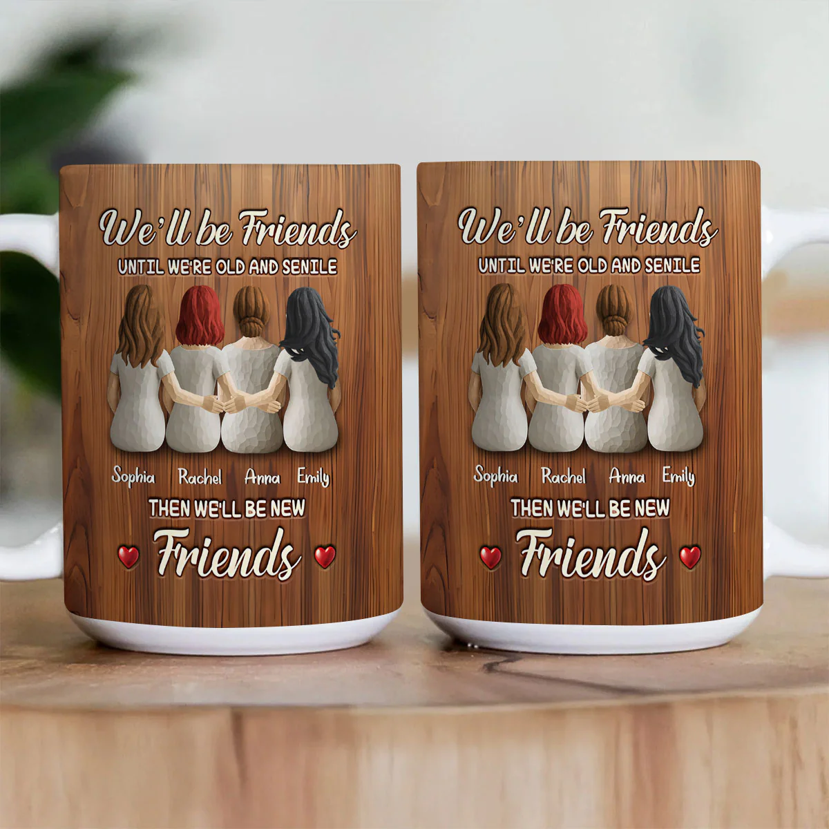 Friendship On Repeat - Personalized Ceramic Coffee Mug - Image 3