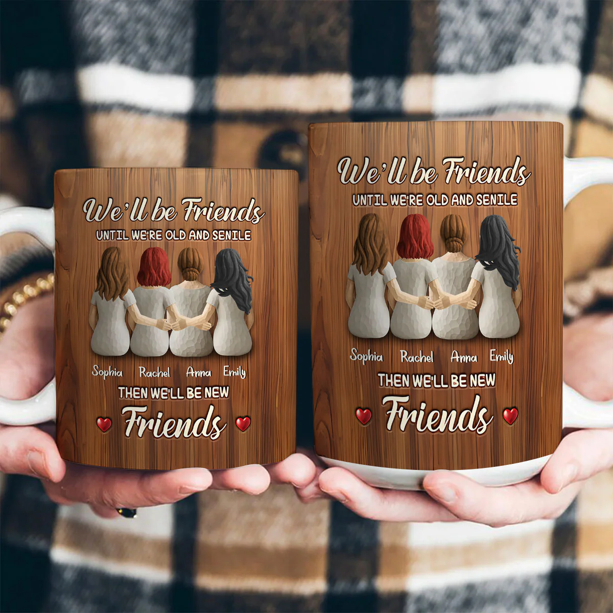 Friendship On Repeat - Personalized Ceramic Coffee Mug - Image 4