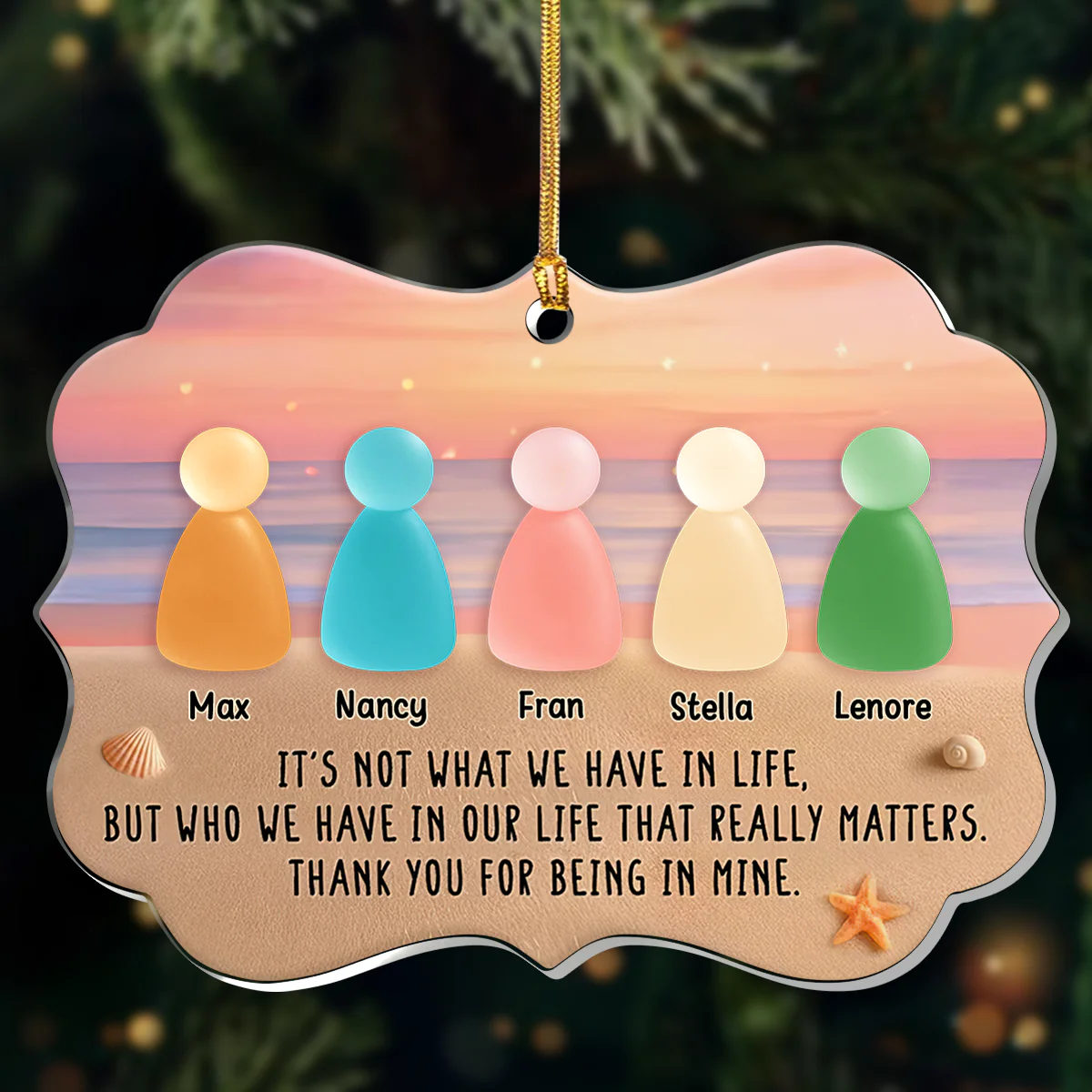 Frienship As Deep As Sea - Personalized 1-Layer Acrylic Ornament