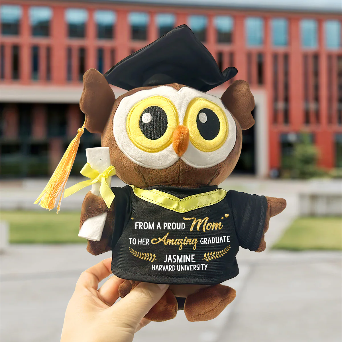 From A Proud Mom To Her Amazing Graduate - Personalized Graduation Owl - Image 2